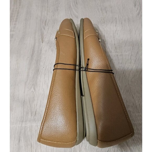 Aerosoles Size 11 Wide Womens Buckle Ballet Flats Cognac Brown New - Picture 5 of 7